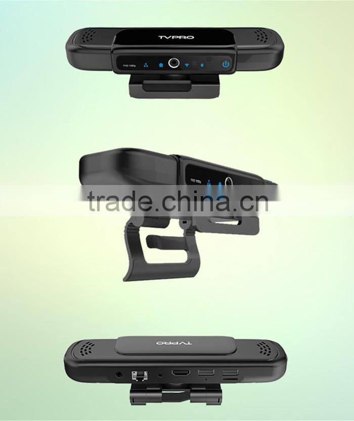 TVPRO HD5 4K Full 1080p HD Webcam A31S Quad Core Android TV Box 2G+8G Android 4.4 Bluetooth WIFI DLNA Smart TV Box