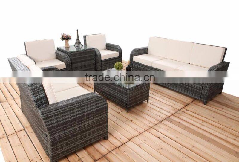 weatherproof and fireproof cheap 6pcs rattan sofa sets