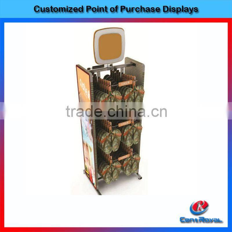 hot sale supermarket retail metal slippers rack
