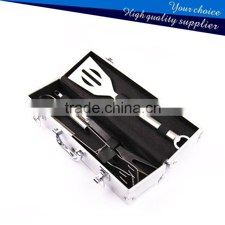 Stainless Steel BBQ Grill Tool 3PC with Aluminium Case SS-BBQ104