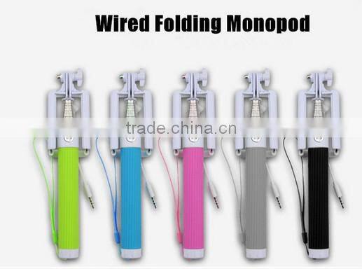 The monopod selfie stick with aux cable and camera