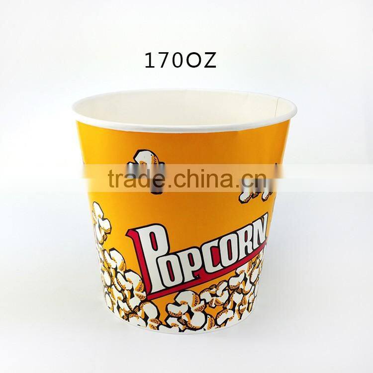 Disposable custom printed paper popcorn bucket