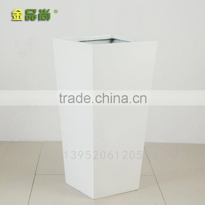 inclined matt black wholesale price poly fiber flower pots