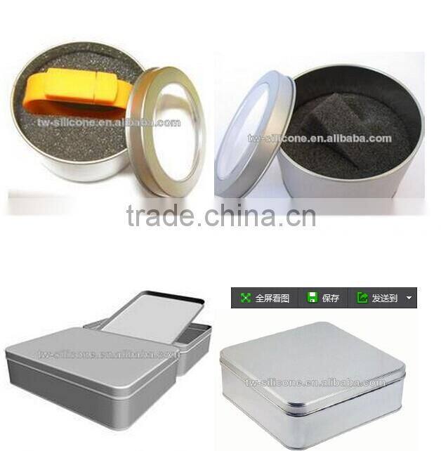 Wholesale metal tin box for silicone engrave ID bracelet