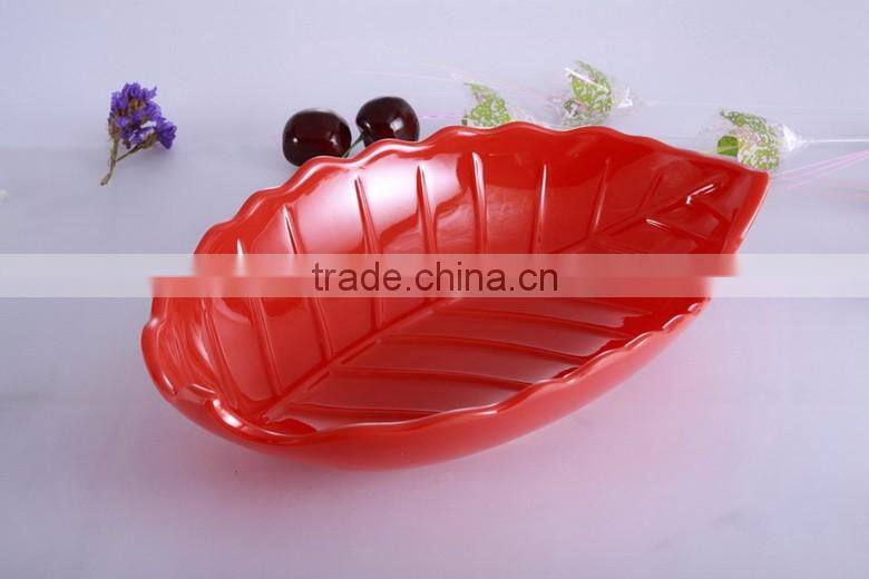leaf shape melamine plate bowl tableware dinnerware set, melamine western dinnerware sets