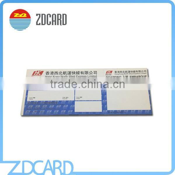 High Quality RFID Paper Entrance Airport Ticket Wholesale