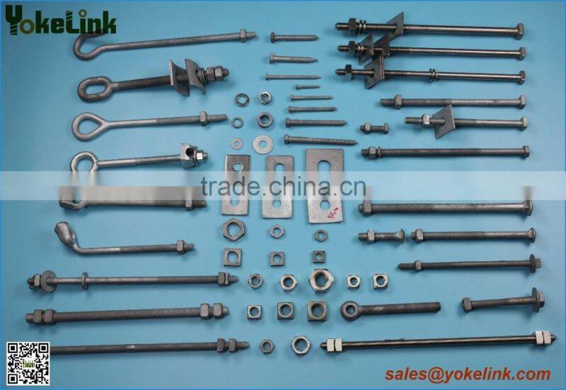 Steel pole top pin with nylon alloy threads