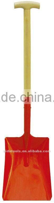 T grip wood handle S519 square mouth shovel