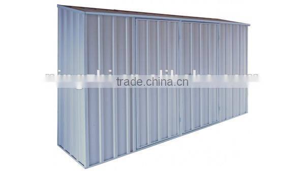 flat roof garden shed to storage wood