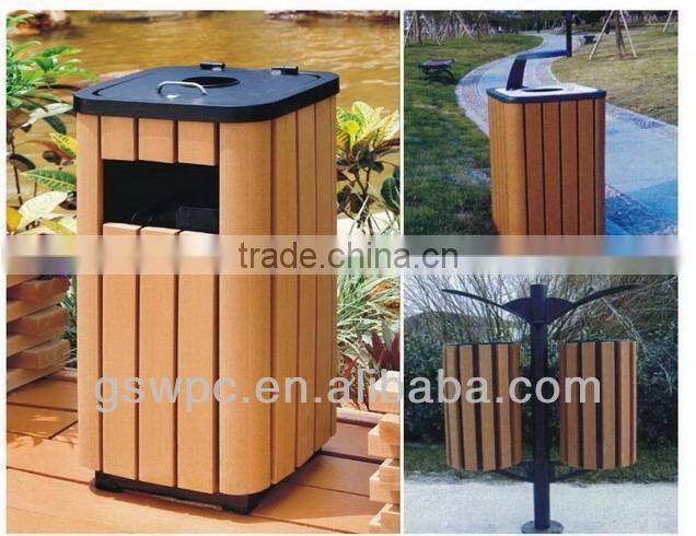 HOT SELLING .Outdoor decorative wpc trashcan