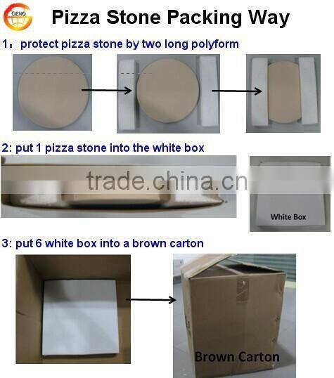 15 " round cordierite pizza baking stone with cutter