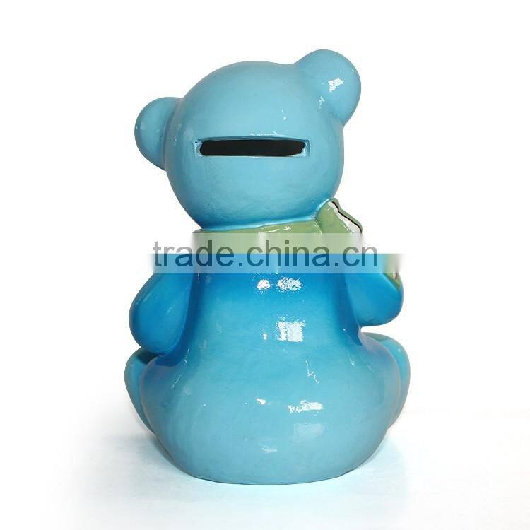 Cute polyresin bear shaped money box