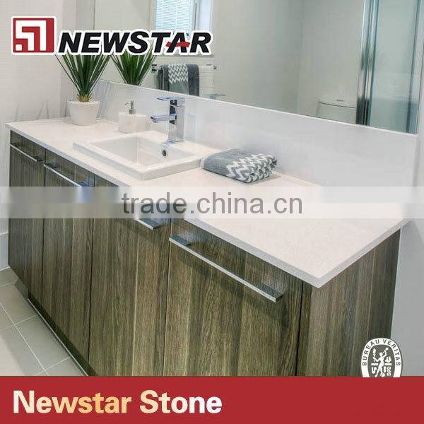 Newstar hotel white quartz bathroom top