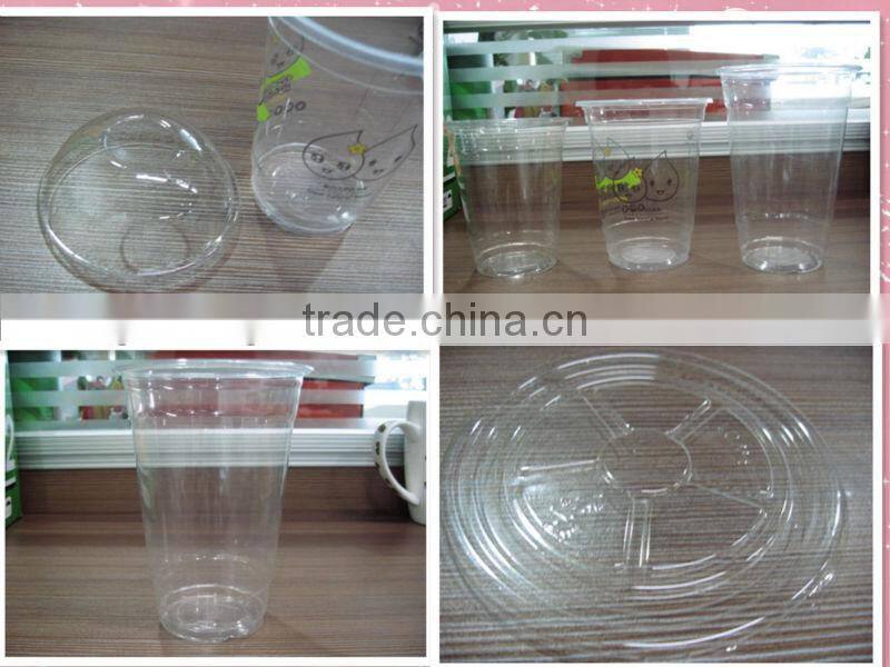 transparent 16oz plastic cups with lids,corn plastic, 100% biodegradable underground