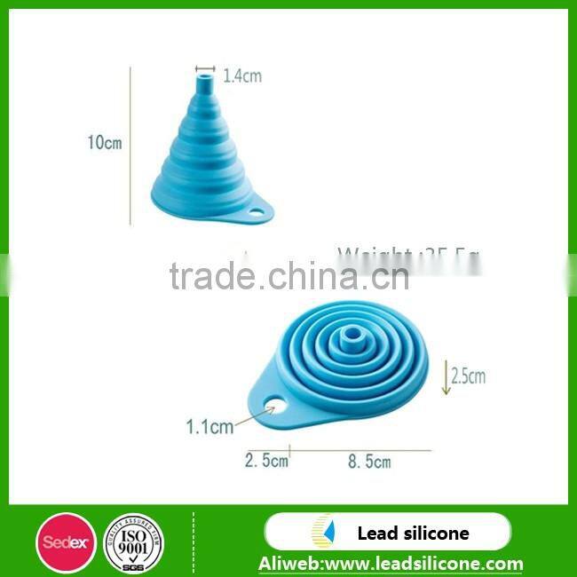 Wholesale Kitchenware Foldable Silicone Funnel,Collapsible Silicone Funnel