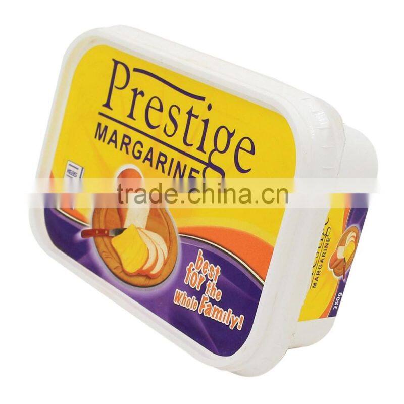 250g IML Rectangle Margarine Container, Soft Tub Margarine with Food Grade Packaging Supplier