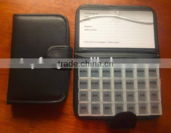 7 days wallet pill box/colorful notebook pill box