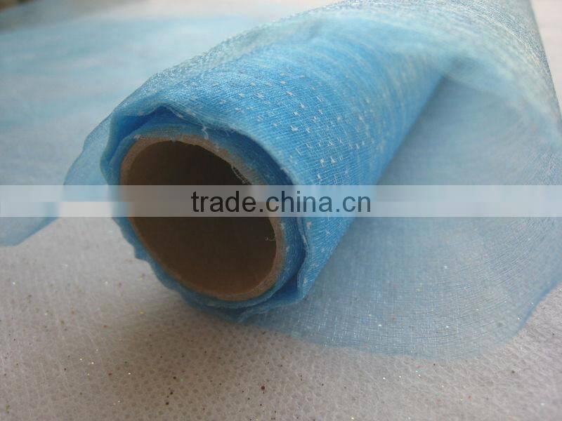 rainbow beautiful christmas silk organza fabric india for flower wrapping