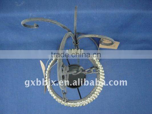 White pearl black wire decorative desk metal lantern