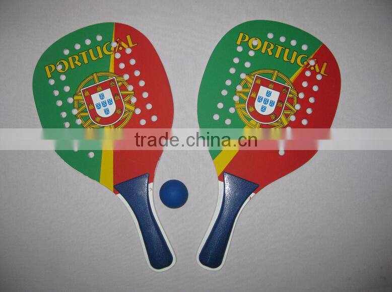 customized cheap price high quality China wood beach tennis rackets/badminton rackets