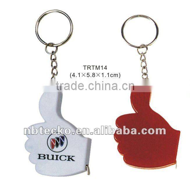 Multifuncional thumb shape bottle opener with tape measure
