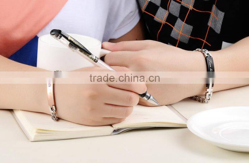 2017 New Arrival Titanium Stainless Steel His And Her True Lover Couple Customized Couple Bracelet