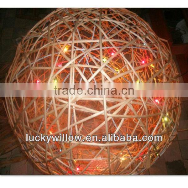 woven colorful large decorative wicker ball