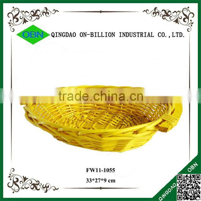 Wholesale cheap hand woven wicker fruit bowl