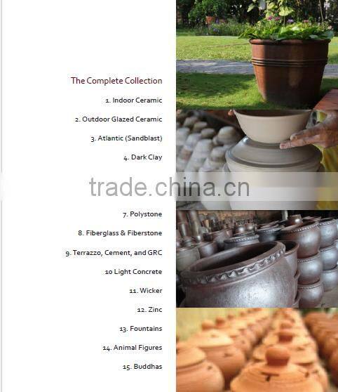 Eco - Ocean Old Sandblast Ceramic Garden Planter-Atlantic Ceramic Pottery