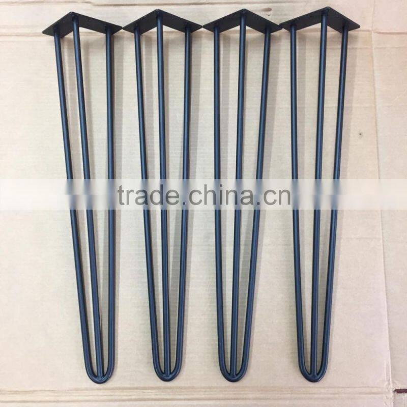 Furniture Accessory 28 inch 2 Rod Solid Steel Hairpin Table Legs
