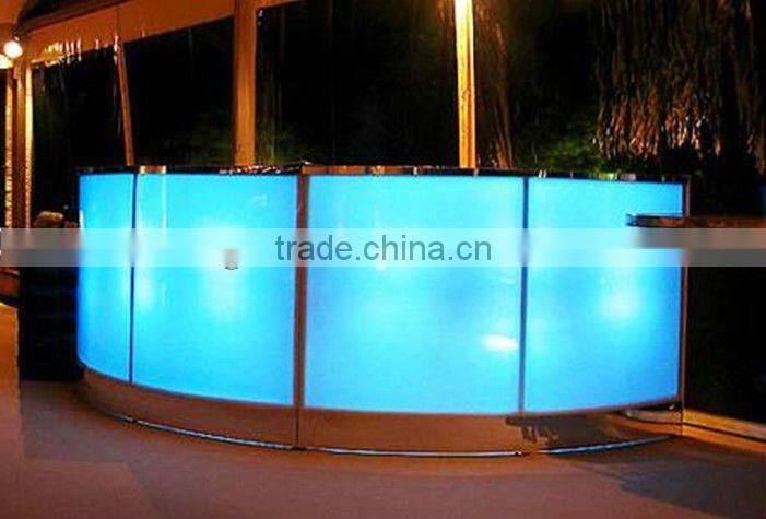 Newly design and beautiful led colforful lighting salon reception bar counter