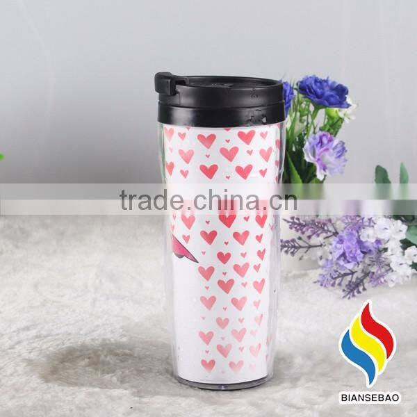 BPA free paper insert plastic cup custom coffee paper cup