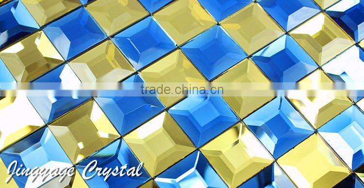 Diamond 5 surface mix color glass mosaic tile 30*30mm crystal mosaic