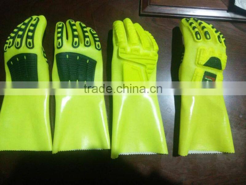 Nitrile Sandy coated TPR impact glove