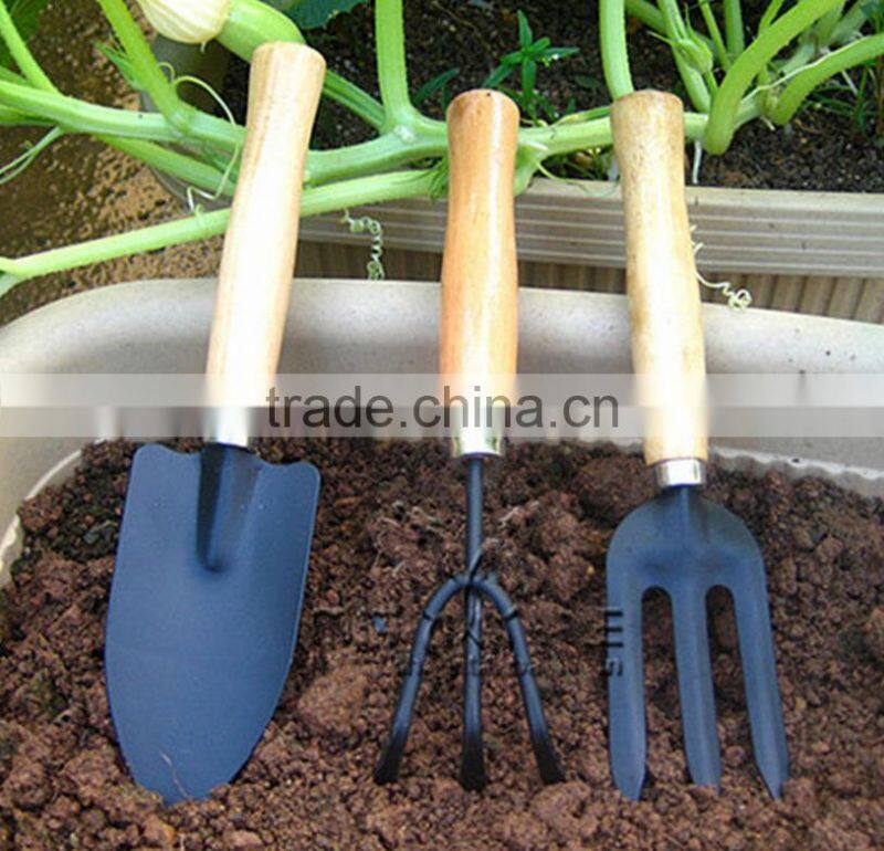 High quality mini garden tools set for child shovel fork and rake
