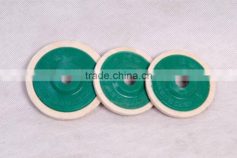 100x10x16mm wool pad material felt disc wool wheel brush