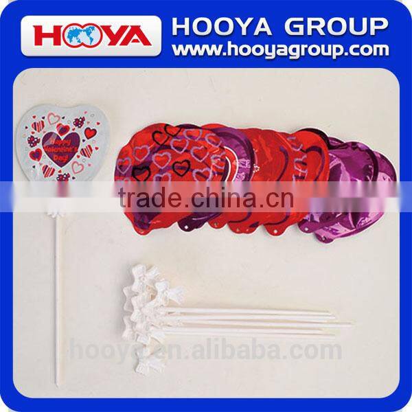 4.5'' Heart Automatic Inflatable Nylon Aluminum Film Balloons With Drag Rod