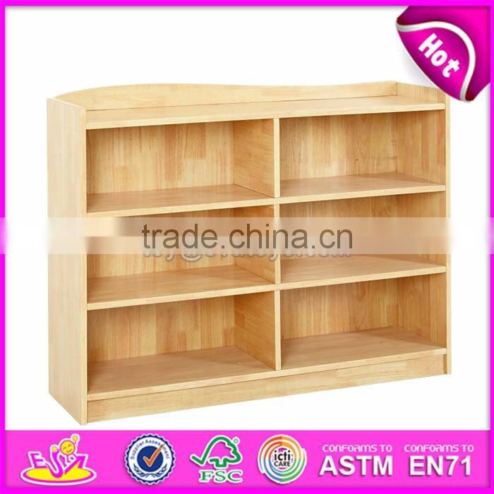 High quality kids preschool furniture natural wood storage furniture W08C203
