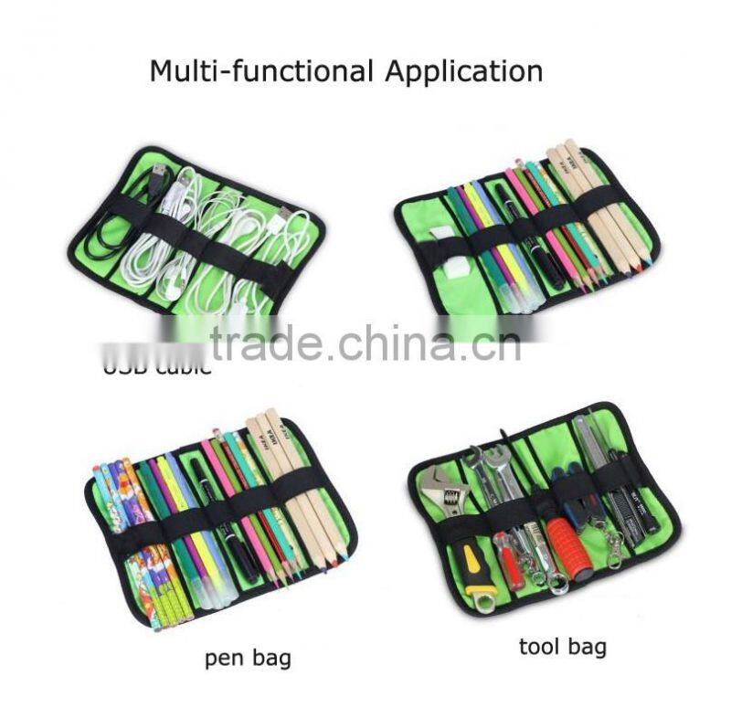 Foldable storage electronic tool bag for organizer
