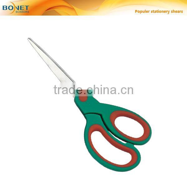 S62003 sharp knife edge design colorful and soft grip stationery scissors