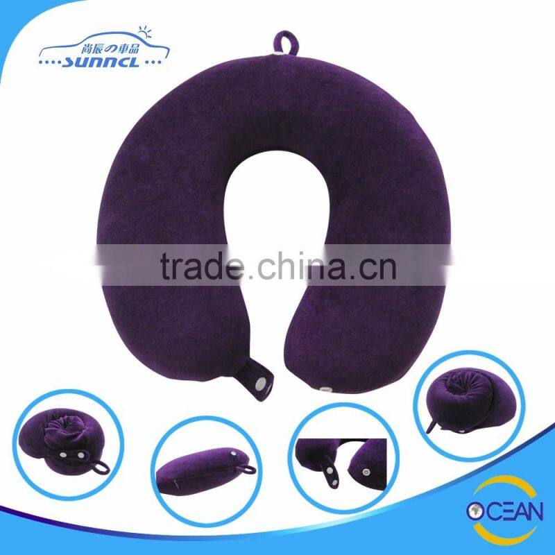 New Model Velvet Case Half Micro Particles Half Memory Foam Chinese Neck Pillow