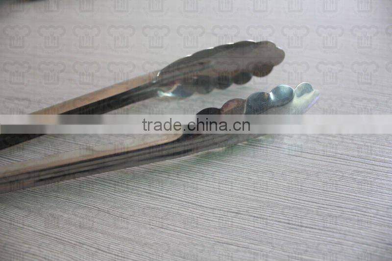 Stainless steel food tongs w/different sizes