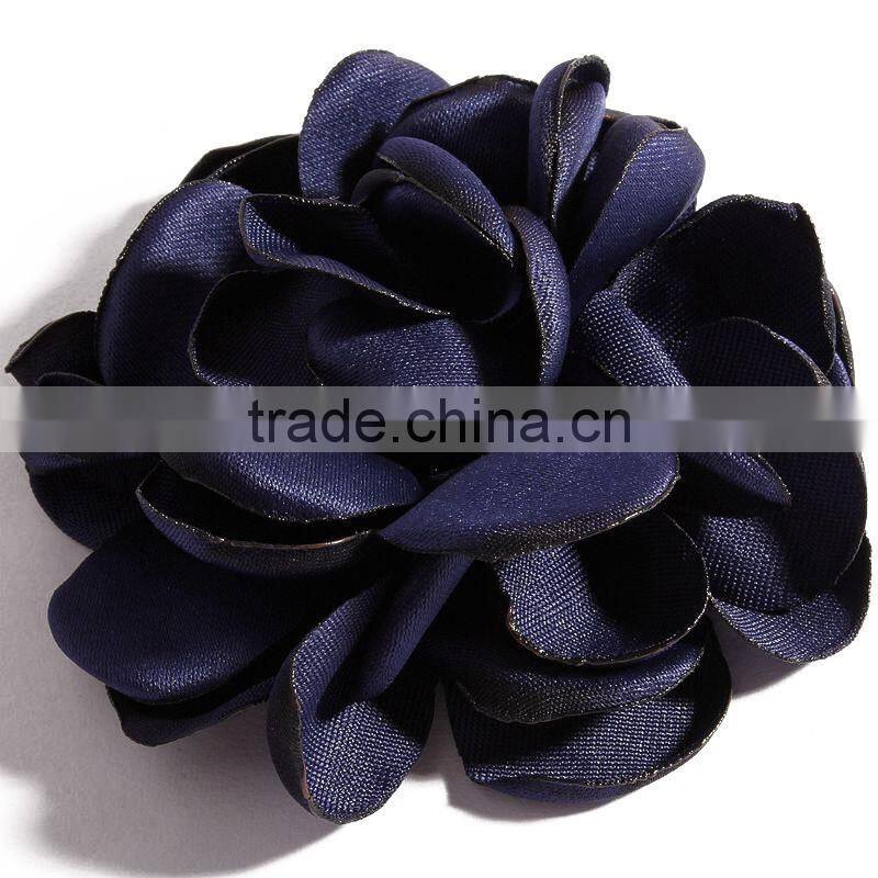 handmade singe fabric flower clip for kids hair accessories