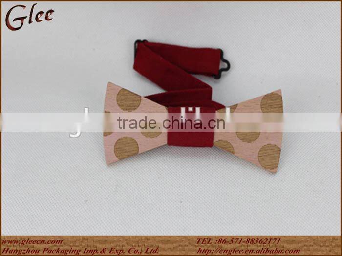 Dot style wooden kid bow tie christmas gift