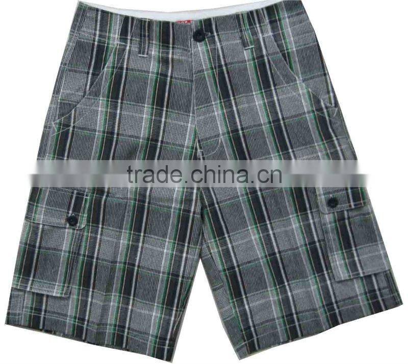 POPULAR!BU-090A Men's YD Check Shorts