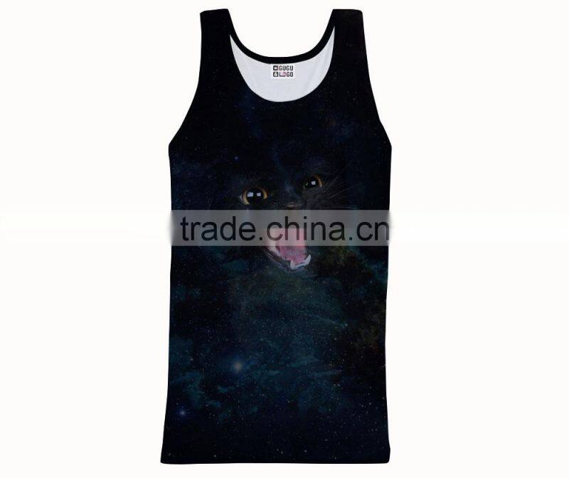 Custom tank top sublimation print 3d tank top for men and women