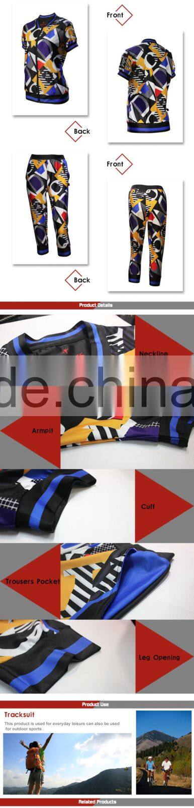 ladies running suit , sublimation sports suirt , outdoor shirt for women