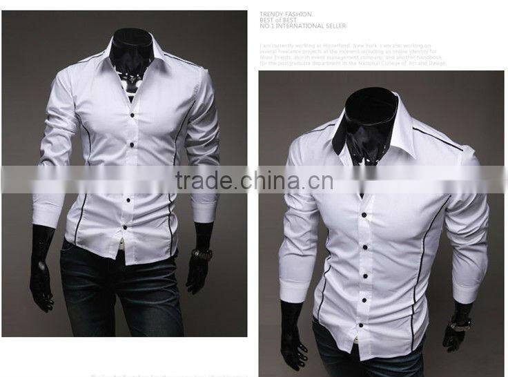 Stylish slim shirts new italian designs fashion shirts for man MOQ 10PCS MIX COLORS