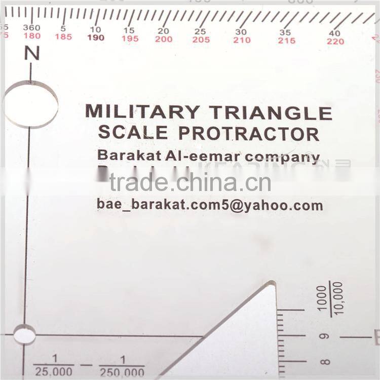 KMP-2 military triangle scale Protractor for pinpoint mapwork