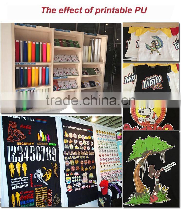 High quality PU flex printable heat transfer t-shirt vinyl
